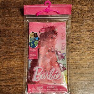 PRETTY BARBIE Fashion Dress Heats with Frill and High Heels BNIP